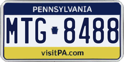 PA license plate MTG8488