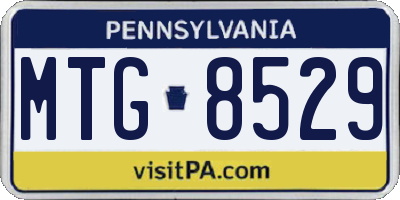 PA license plate MTG8529