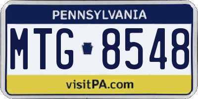 PA license plate MTG8548