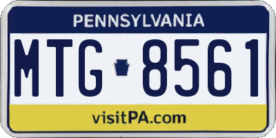 PA license plate MTG8561