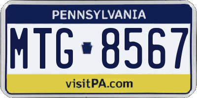 PA license plate MTG8567