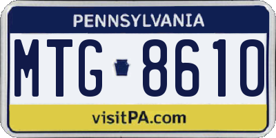 PA license plate MTG8610