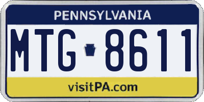 PA license plate MTG8611