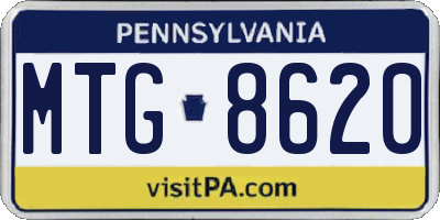 PA license plate MTG8620