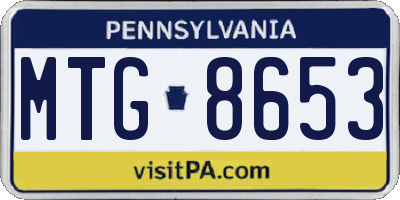 PA license plate MTG8653