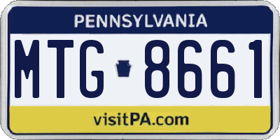 PA license plate MTG8661