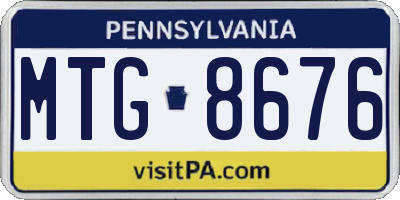PA license plate MTG8676