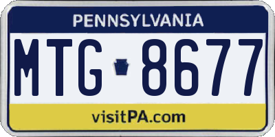 PA license plate MTG8677