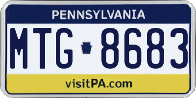 PA license plate MTG8683