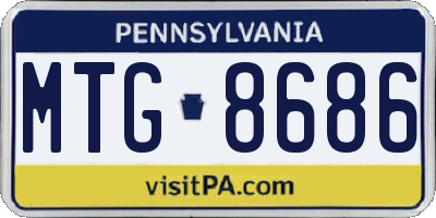 PA license plate MTG8686