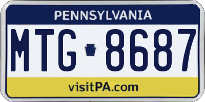 PA license plate MTG8687