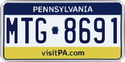 PA license plate MTG8691