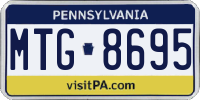 PA license plate MTG8695