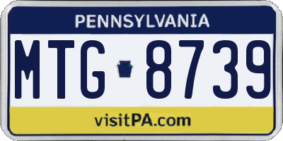 PA license plate MTG8739
