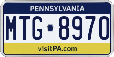 PA license plate MTG8970