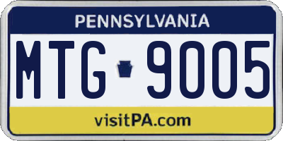 PA license plate MTG9005