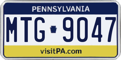 PA license plate MTG9047