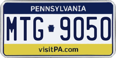PA license plate MTG9050