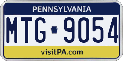 PA license plate MTG9054
