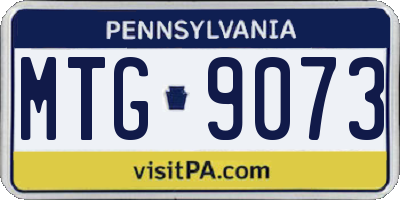 PA license plate MTG9073