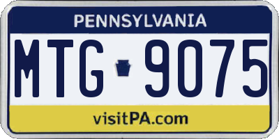 PA license plate MTG9075