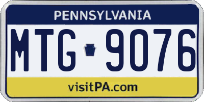 PA license plate MTG9076