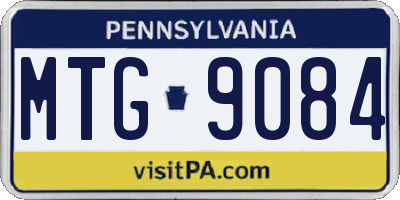 PA license plate MTG9084
