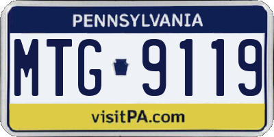 PA license plate MTG9119