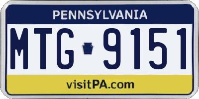 PA license plate MTG9151