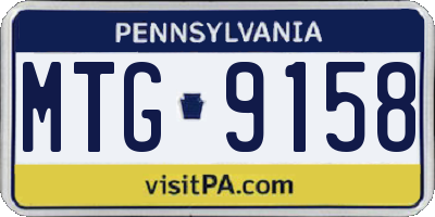 PA license plate MTG9158