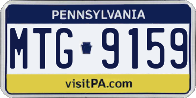 PA license plate MTG9159