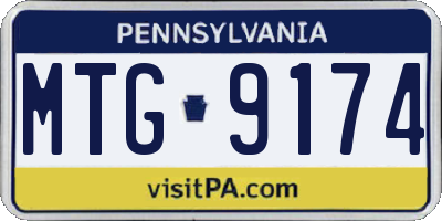 PA license plate MTG9174