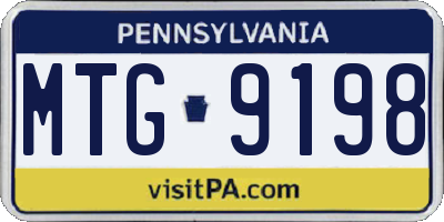PA license plate MTG9198