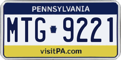 PA license plate MTG9221