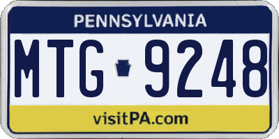 PA license plate MTG9248
