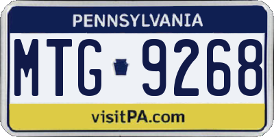 PA license plate MTG9268