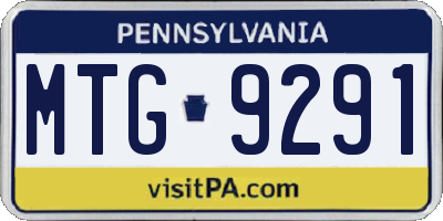 PA license plate MTG9291