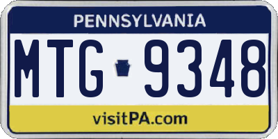 PA license plate MTG9348