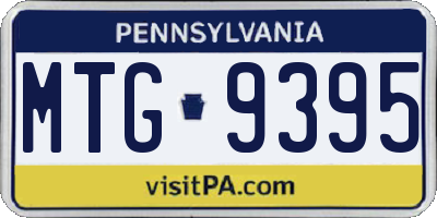 PA license plate MTG9395