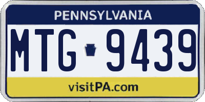 PA license plate MTG9439