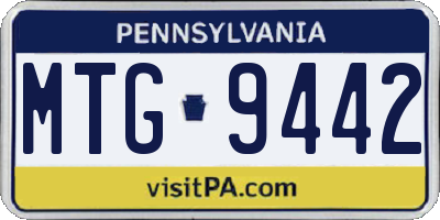 PA license plate MTG9442