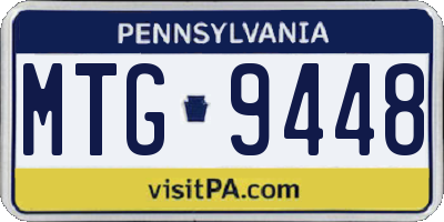 PA license plate MTG9448