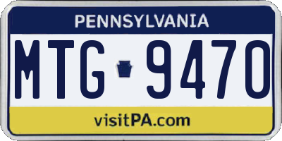 PA license plate MTG9470