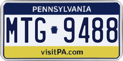 PA license plate MTG9488
