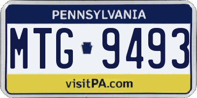 PA license plate MTG9493