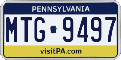PA license plate MTG9497