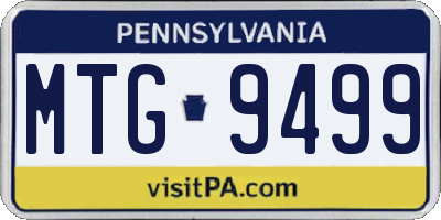 PA license plate MTG9499