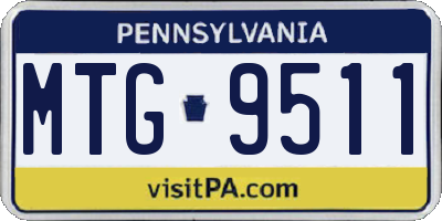 PA license plate MTG9511