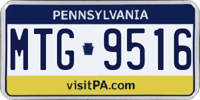 PA license plate MTG9516