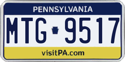 PA license plate MTG9517